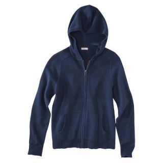 Merona Mens Hooded Cardigan Sweater   Banner Blue XL