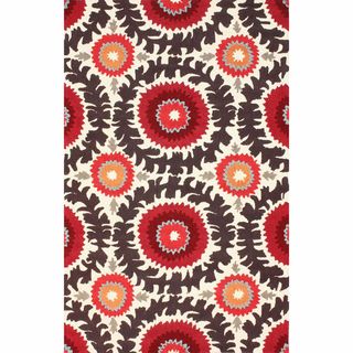 Nuloom Handmade Suzanni Red Rug (5 X 8)