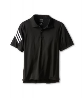 adidas Golf Kids 3 Stripes Polo Boys Short Sleeve Pullover (Black)
