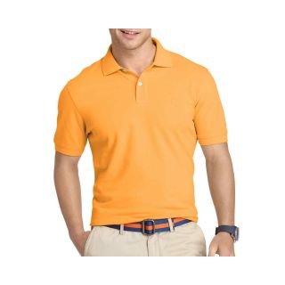 Izod Short Sleeve Heritage Piqué Polo Shirt, Tan, Mens