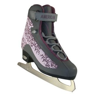 American Ladies Softboot Figure Skate   Grey and Plum (10)
