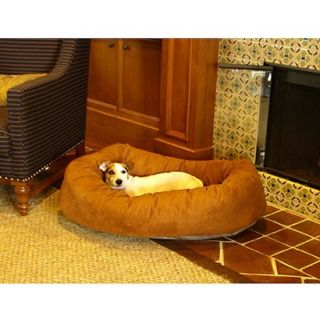 Majestic Pet Suede Bagel Bed   Rust (Small)