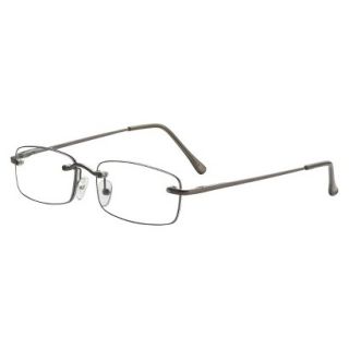 ICU Plastic Rimless Rectangle Readers With Case   +1.25
