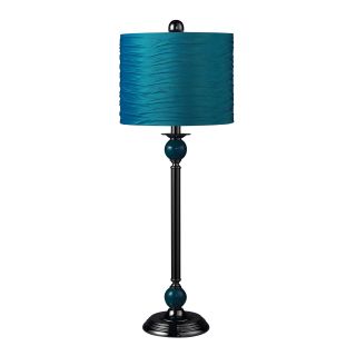 Dimond Lighting 1 light Turquoise Shade Black Nickel Finish Buffet Lamp