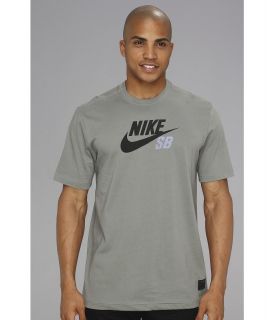 Nike SB Dri FIT Icon Logo Tee Mens Short Sleeve Pullover (Gray)