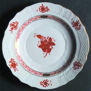 Herend Chinese Bouquet Rust (Aog) Salad Plate, Fine China Dinnerware   Gold Flow