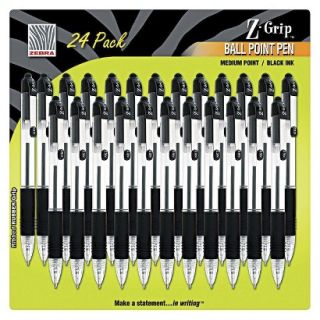 Zebra Z Grip Ballpoint Pen Medium   Black Ink (24 Per Pack)