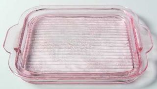 Jeannette Floral Pink Square Tray   Pink,Depression Glass