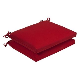 2 Piece Outdoor Seat Pad/Dining/Bistro Chair Cushion Set   Red