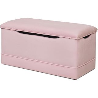 Magical Harmony Kids Pink Microfiber Deluxe Toy Box