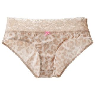 Xhilaration Juniors Micro With Lace Hipster   Animal Print XL