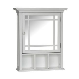 Wall Cabinet Elegant Home Fashions Neal Wall Cabinet   White