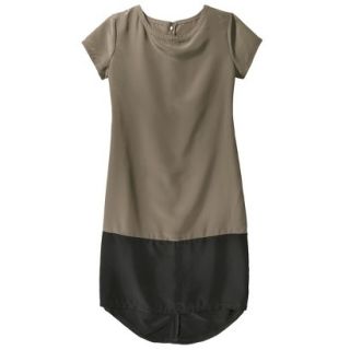 Mossimo Womens Short Sleeve Shift Dress   Timber/Black XS