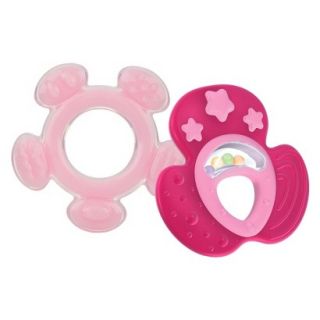 Nuby Softees Hard and Soft Teether Set   Girl (2 pack)