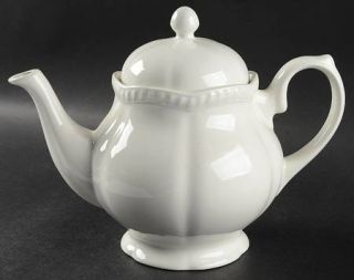 Johnson Brothers Old English White Teapot & Lid, Fine China Dinnerware   All Whi