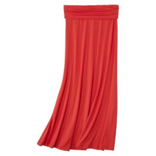 Mossimo Supply Co. Juniors Solid Fold Over Maxi Skirt   Hot Coral XL(15 17)