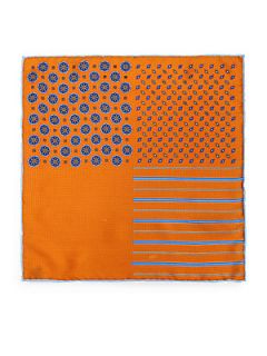  Collection Silk Pocket Squares   Orange