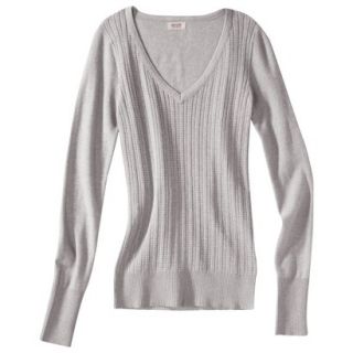 Mossimo Supply Co. Juniors Pointelle Sweater   Gray XXL(19)