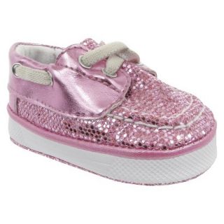 Infant Girls Natural Steps Lil Harbordale Glitter Boat Shoes   Pink 2