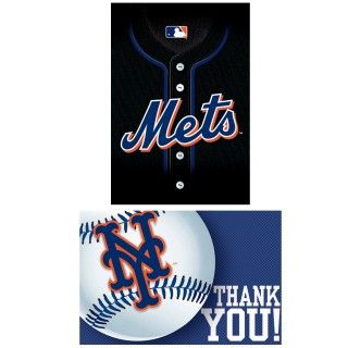 New York Mets Baseball   Invite Thank You Combo