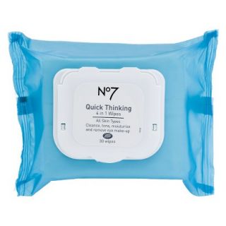 Boots No7 Quick Thinking 4 in 1 Wipes   30 count