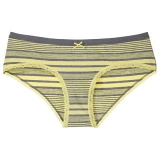 Xhilaration Juniors Cotton With Lace Hipster   Dandy Leon Yellow XS