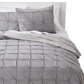 Room Essentials Jersey Reversible Quilt   Gray (Full/Queen)