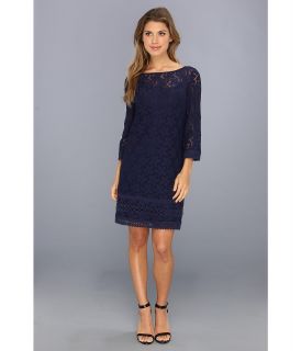 Laundry by Shelli Segal Scoop Back Lace Dress Womens Dress (Navy)