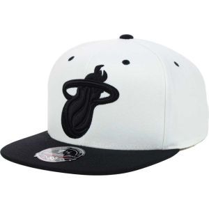Miami Heat Mitchell and Ness NBA White Hot Fitted Cap