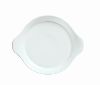Syracuse China 8.25 in Handled Dish w/ Reflections Pattern & Shape, Alumawhite Body