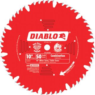Diablo Combination Circular Saw Blade   10 Inch, 50 Tooth, For Crosscuts & Rip