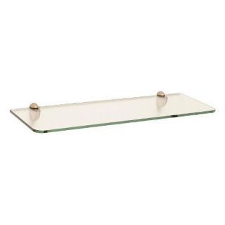 Wall Shelf 23.5 x 6 Clear Glass Shelf w/Stainless Steel Support Set