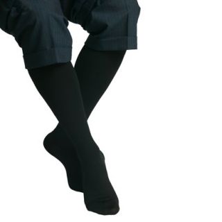 Maxar Unisex Graduated Light Compression Support Travel Socks, L   Black