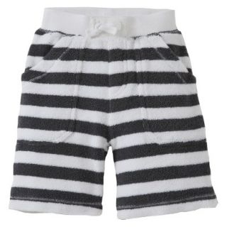 Burts Bees Baby Newborn Boys Stripe Knit Board Shorts   Cloud/Slate 6 9 M