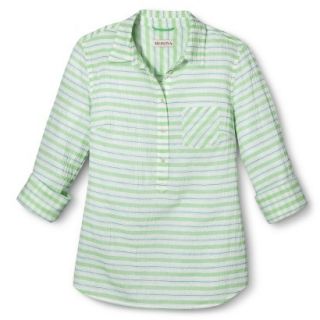 Merona Womens Gauze Popover Favorite Shirt   Pristine Green   XXLRG
