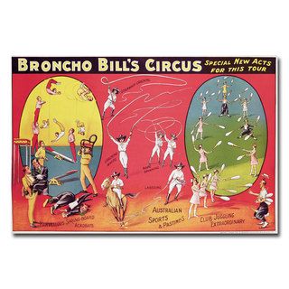 Broncho Bills Circurs Brimingham 1890s Canvas Art