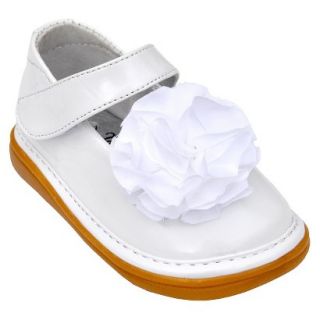Little Girls Wee Squeak Peony Shoe   White 11
