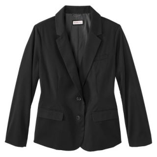 Merona Womens Plus Size Twill Button Blazer   Black 16W