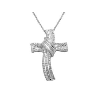 ONLINE ONLY   CT. T.W. Diamond Cross Pendant, Womens