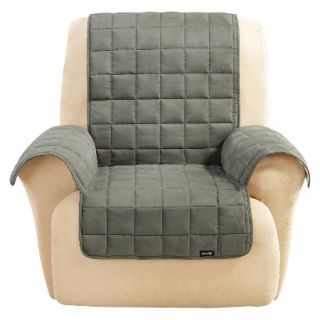 Sure Fit Quilted Suede Waterproof Furniture Friend Loveseat Cover   Loden