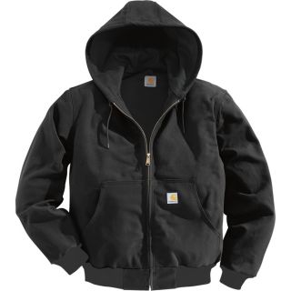 Carhartt Duck Active Jacket   Thermal Lined, Black, 6XL, Big Style, Model J131