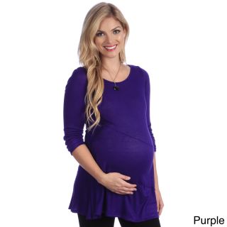 24/7 Comfort Apparel Womens Solid Maternity Tunic