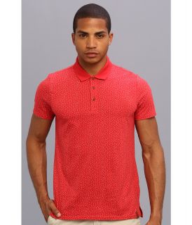 Ben Sherman Geo Print Polo Mens Short Sleeve Knit (Red)