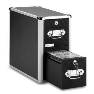 CD Cabinet Vertical with Pull Handles   Black