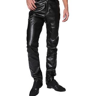Men Slim Pu Leather Pants Men Burst Models Of Artificial Leather Pants