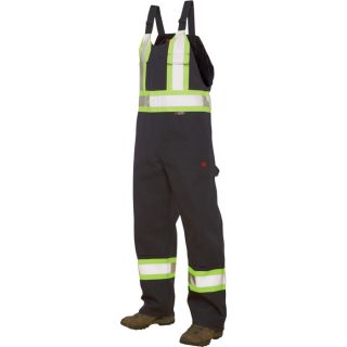 Tough Duck High Visibility Duck Unlined Bib Overall   Navy, Small, Model S76471