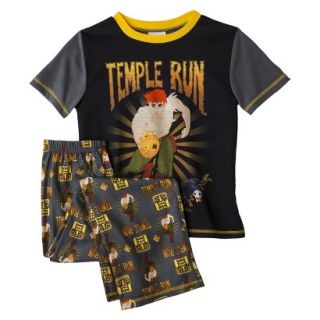 Temple Run Boys 2 Piece Short Sleeve Pajama Set   Gray S