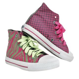 Girls Xolo Shoes Hot Z High Top Canvas Sneakers   Pink 4