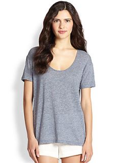 Joie Caesar Heathered Tee   Heather Navy