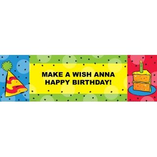 Birthday Cake Personalized Banner